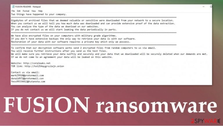 FUSION ransomware