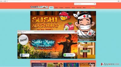 The image showing GamesLagoon ads