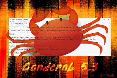Gandcrab 5.3 ransomware