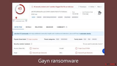 Gayn ransomware