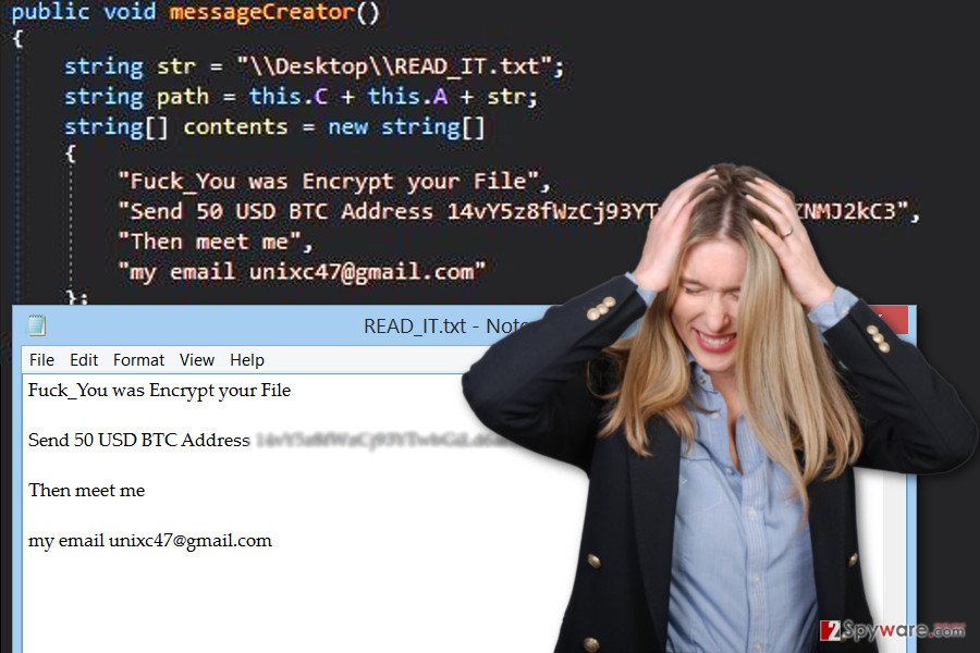 The image of GC47 ransomware virus The image of GC47 ransomware virus