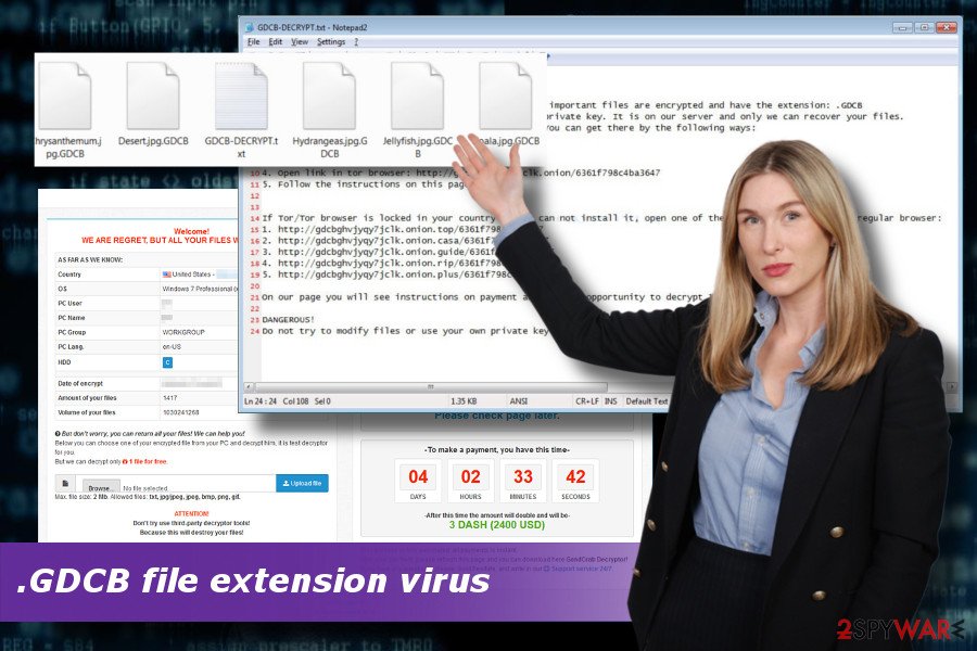 Showing.GDCB file extension ransomware