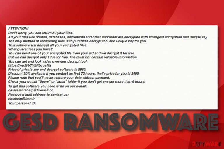 Gesd ransomware virus