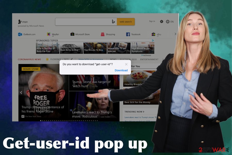 Get-user-id pop-ups