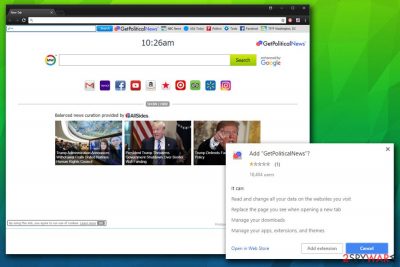 GetPoliticalNews.com browser hijacker
