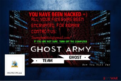 The image of GHOST ARMY ransomware