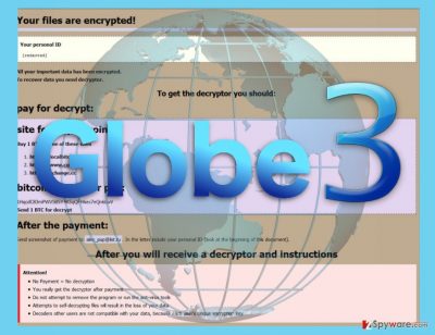 Image of the Globe 3 ransomware virus