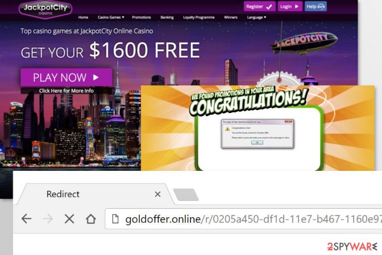 Example of Goldoffer.online adware