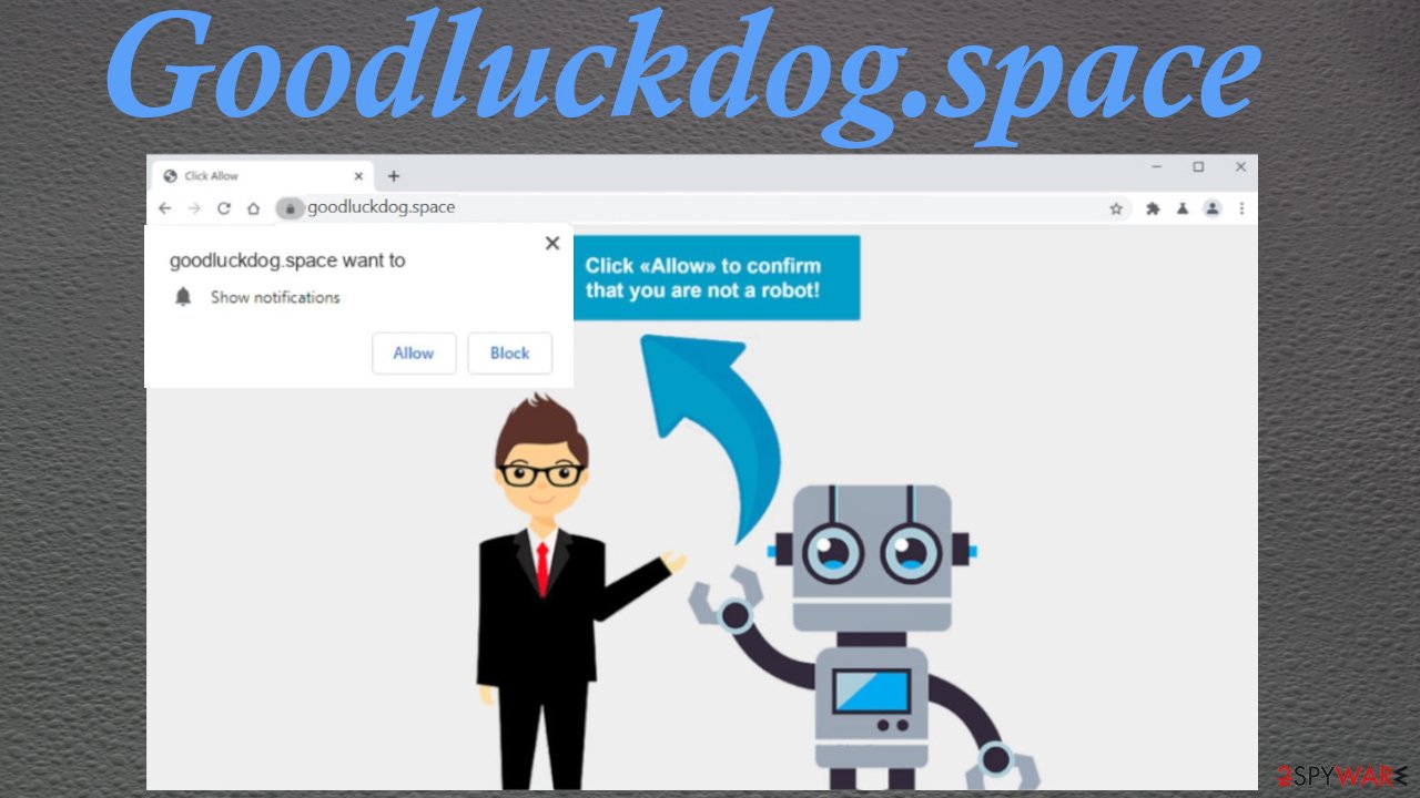 Goodluckdog.space redirect