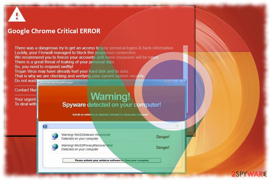 Google Chrome critical error virus