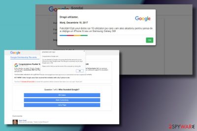 "Google Survey" scam printscreen