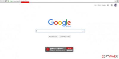 Google WebHP virus sets a fake search engine as homepage
