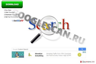 The image displaying Googlescan.ru 