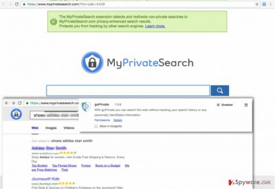 GoPrivate hijacks web browsers and adjusts homepage settings