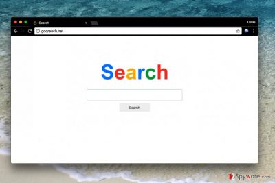 Screenshot of Goqrench.net search engine