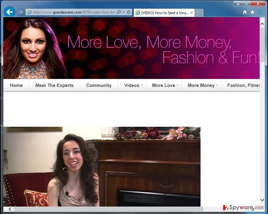 Grandascent.com pop-up ads snapshot Grandascent.com pop-up ads snapshot