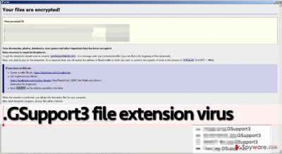 Lock screen of .GSupport3 file extension virus