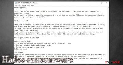 Hades ransomware