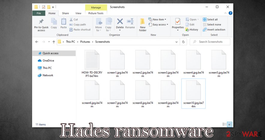 Hades virus locked files
