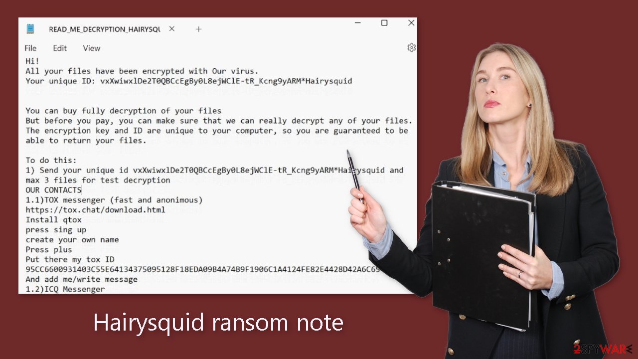 Hairysquid ransom note