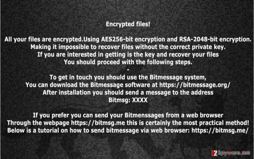 The ransom note delivered by HakunaMatata virus The ransom note delivered by HakunaMatata virus
