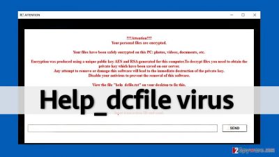 Help_dcfile ransomware displays such lock screen