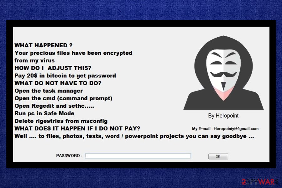 Remove Heropoint ransomware (Decryption Methods Included) - Virus