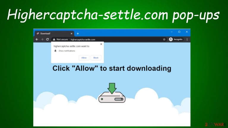 Higher Captcha-Settle pop-ups