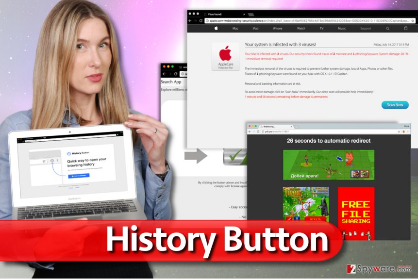 History Button extension