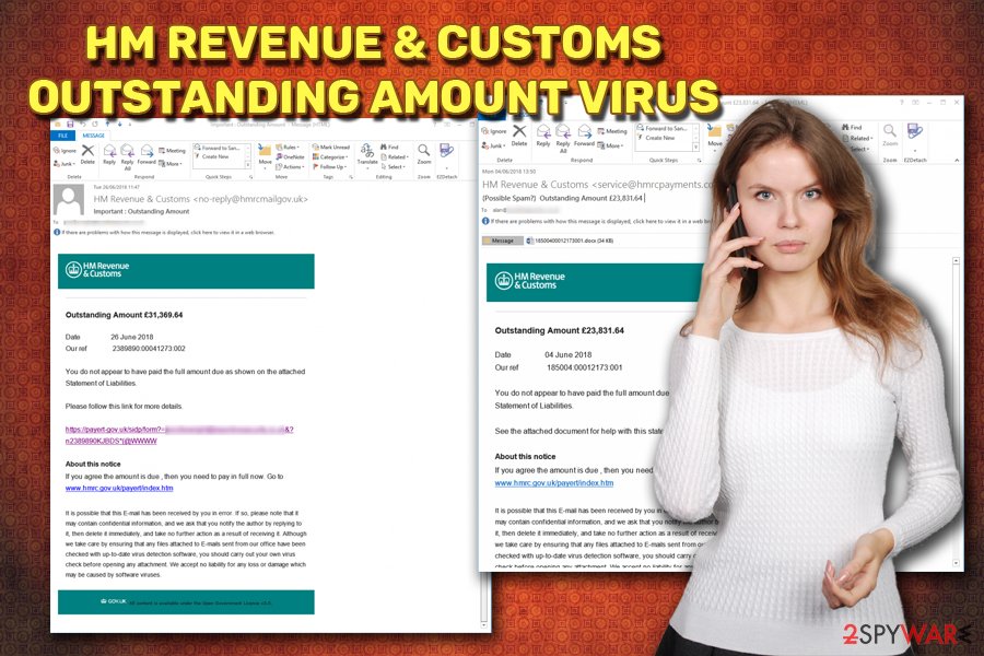 HM Revenue & Customs Outstanding Amount fake alert