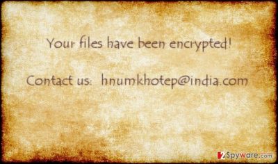 The image of hnumkhotpe@india.com virus