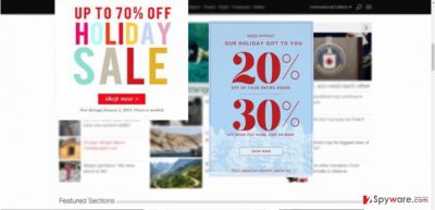 The example of Holiday Sale 