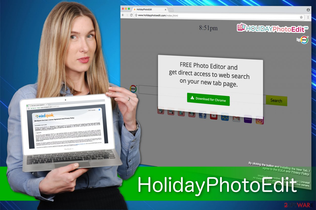 HolidayPhotoEdit generate ads while you surf the web