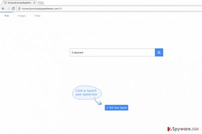 The picture of Home.downloadspeedtester.com virus