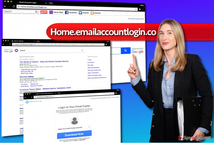 Home.emailaccountlogin.co redirect virus