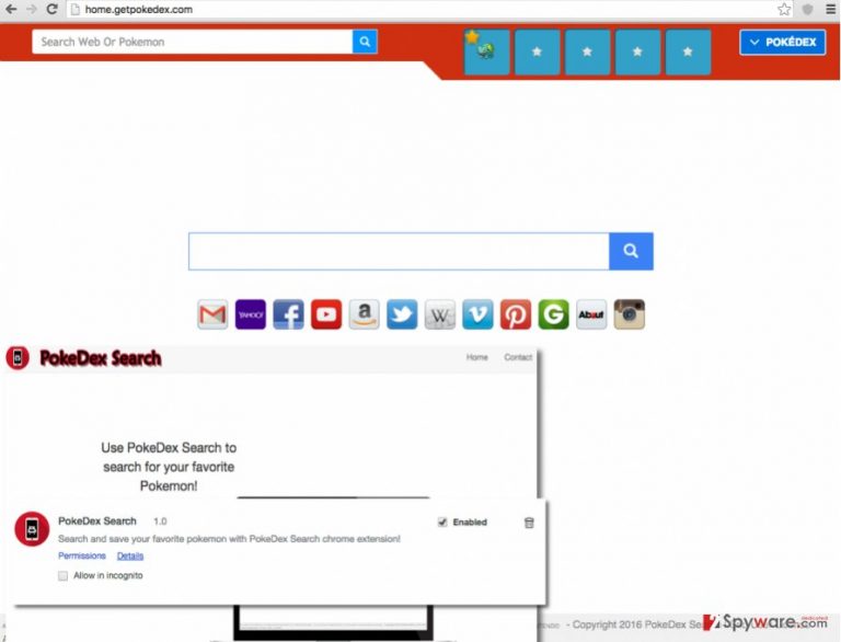 Home.getpokedex.com virus
