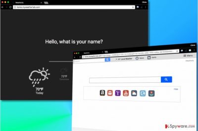 Home.MyWeatherTab.com browser redirect virus
