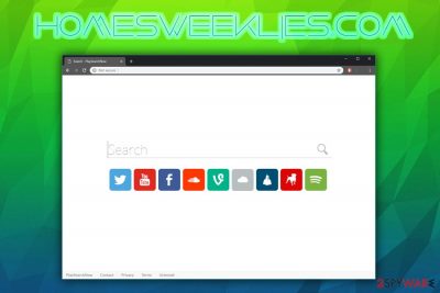 Homesweeklies.com browser hijacker