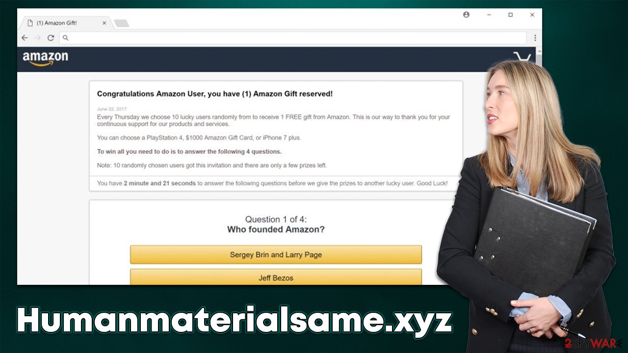 Humanmaterialsame.xyz adware
