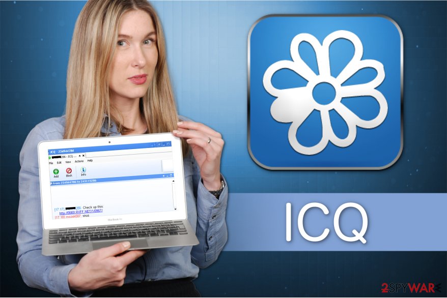 The illustration of ICQ virus