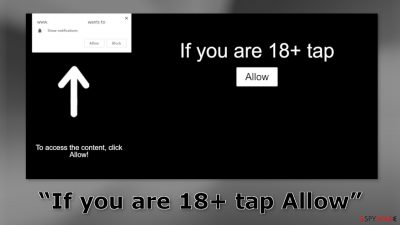 If you are 18 tap Allow