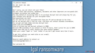 Igal ransomware