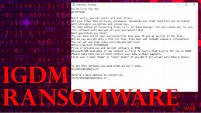 Igdm ransomware