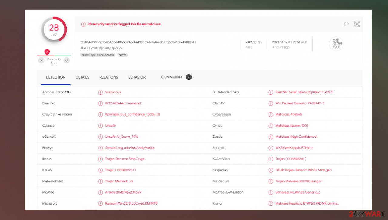 IISA file-locker virus