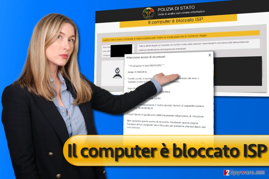 Il computer è bloccato ISP malware