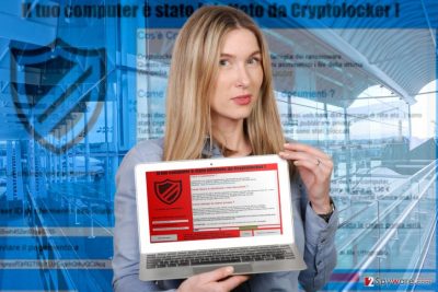 Image of Il tuo computer e stato infettato da Cryptolocker lock screen