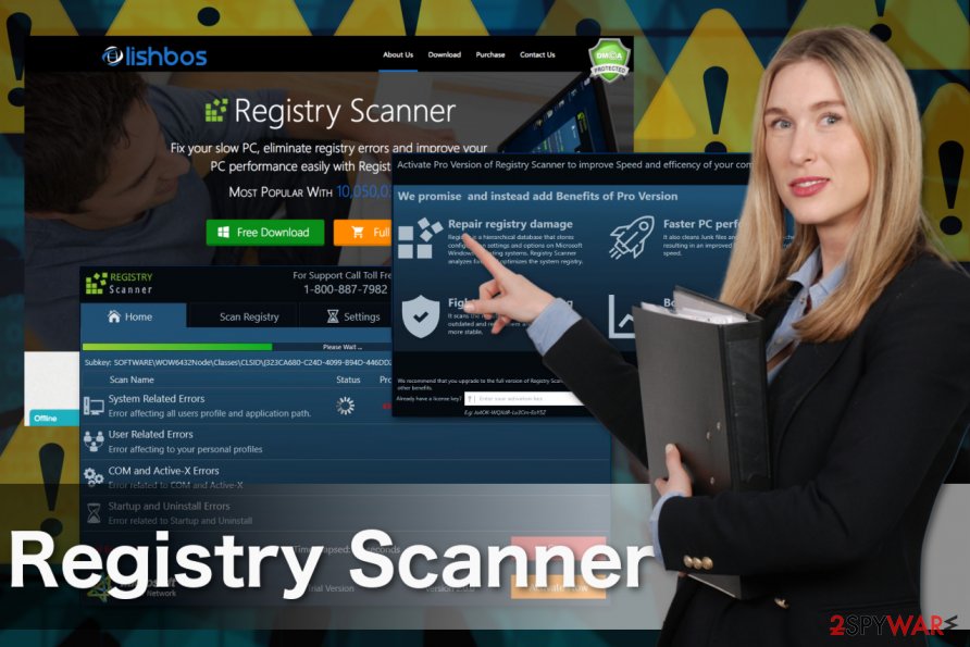 Image displaying Registry Scanner virus