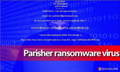 Parisher virus on test computer