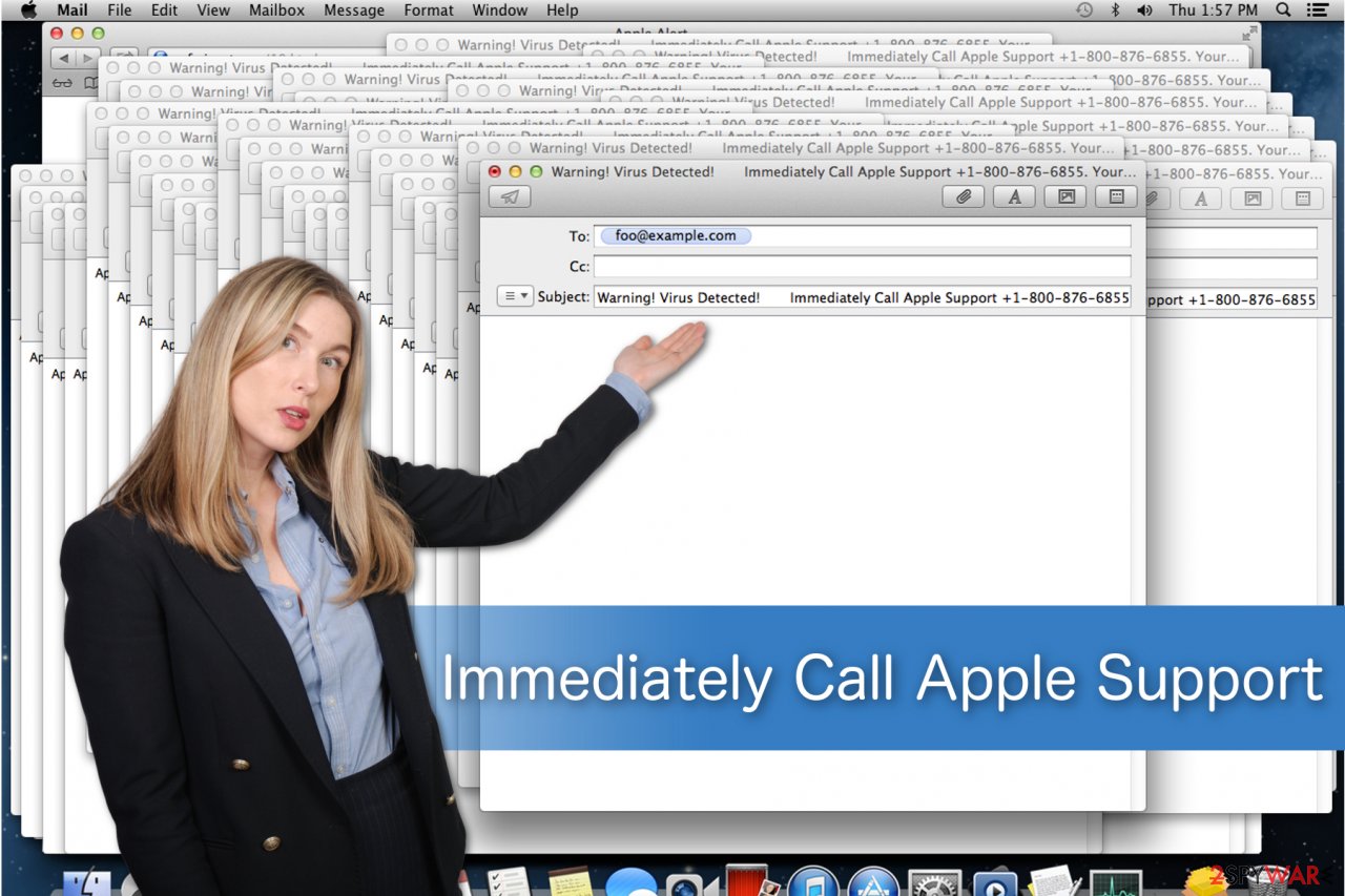 Immediately Call Apple Support scam illustration