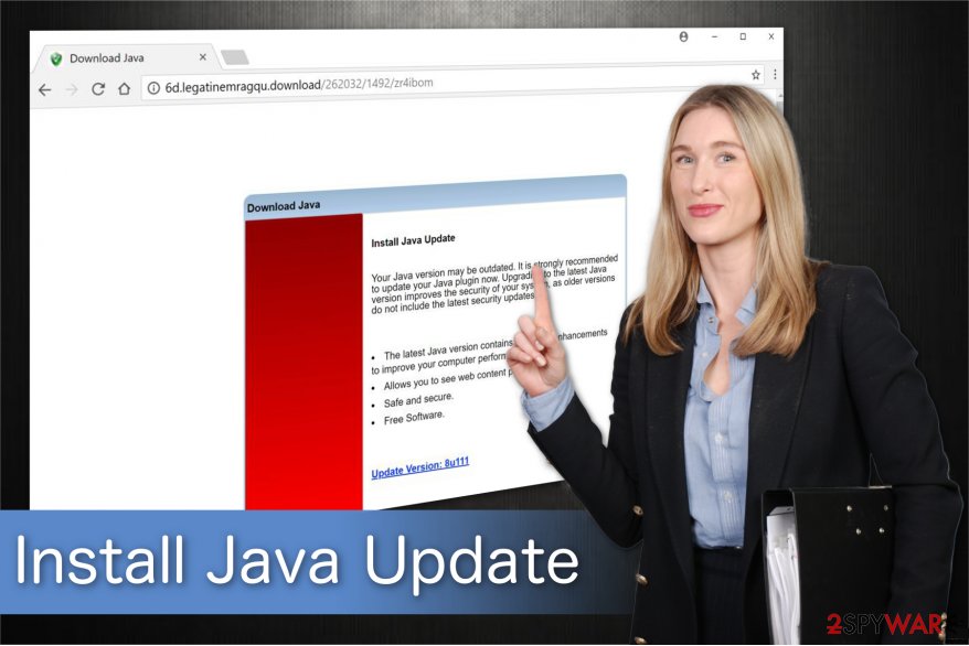 "Install Java Update" alert